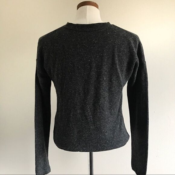 Zara Gray Embellished crop top sweater Size S - Picture 4 of 7